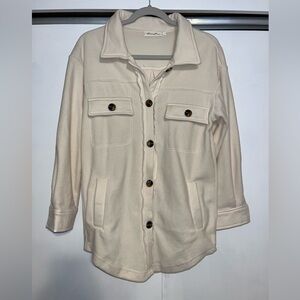 Cream Colored Button Up Shacket Size S